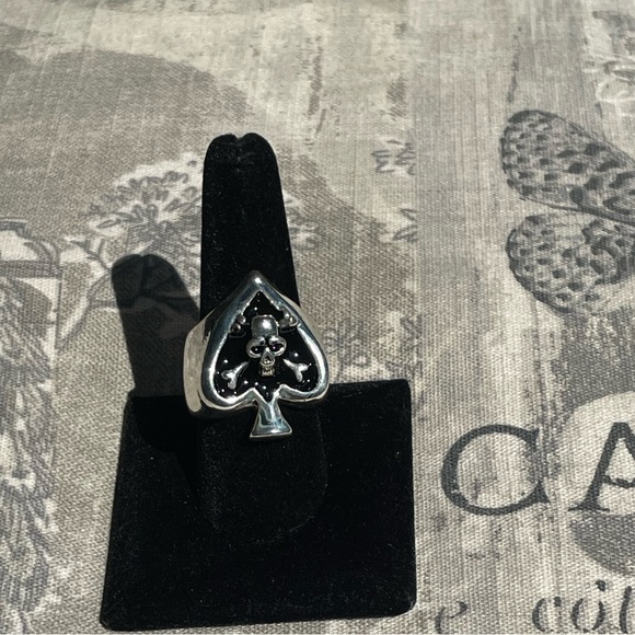 Other - Black Spade Skull Ring